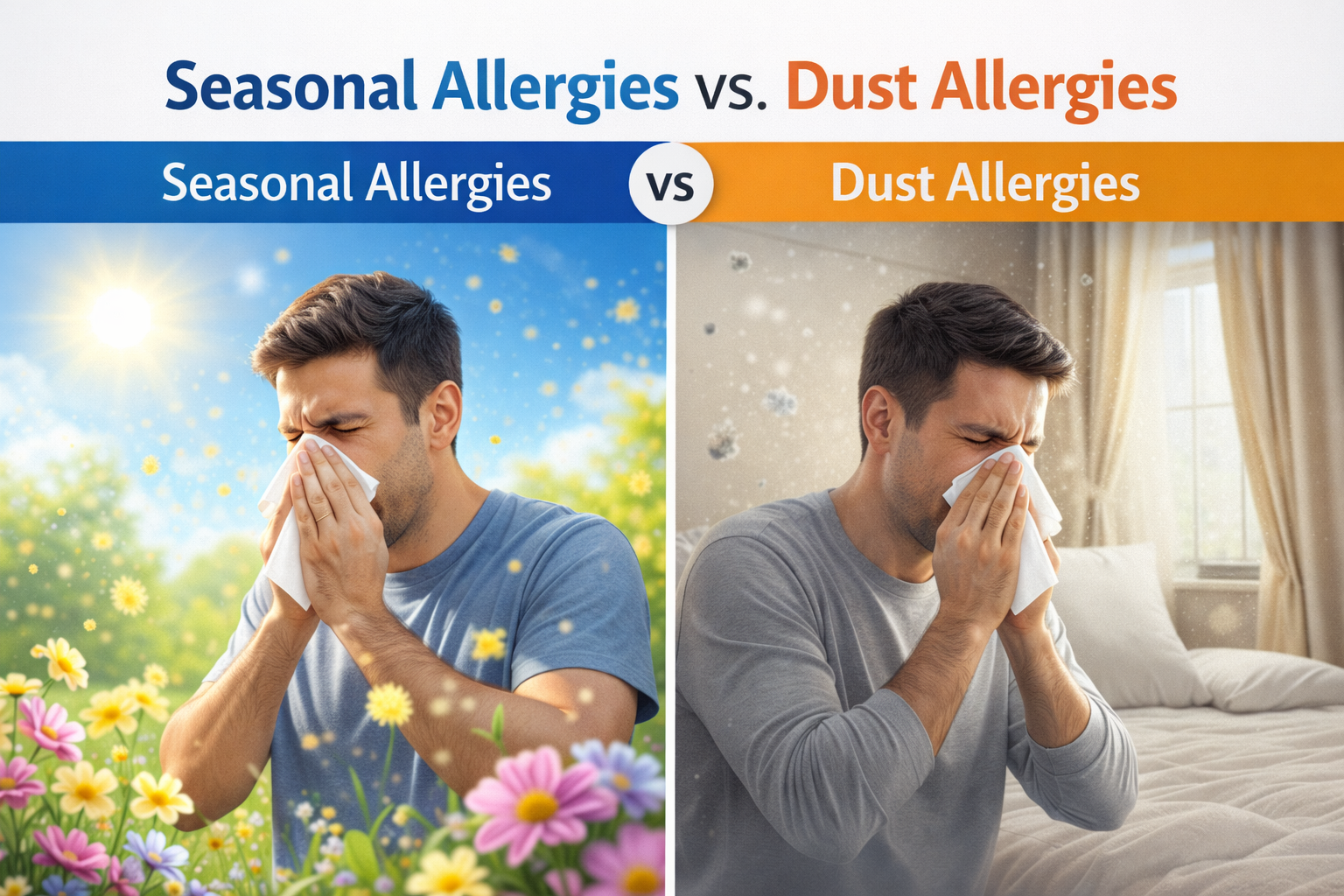 Seasonal Allergies vs. Dust Allergies
